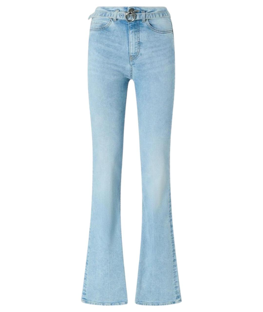 PINKO Синие хлопковые джинсы клеш, фото 1