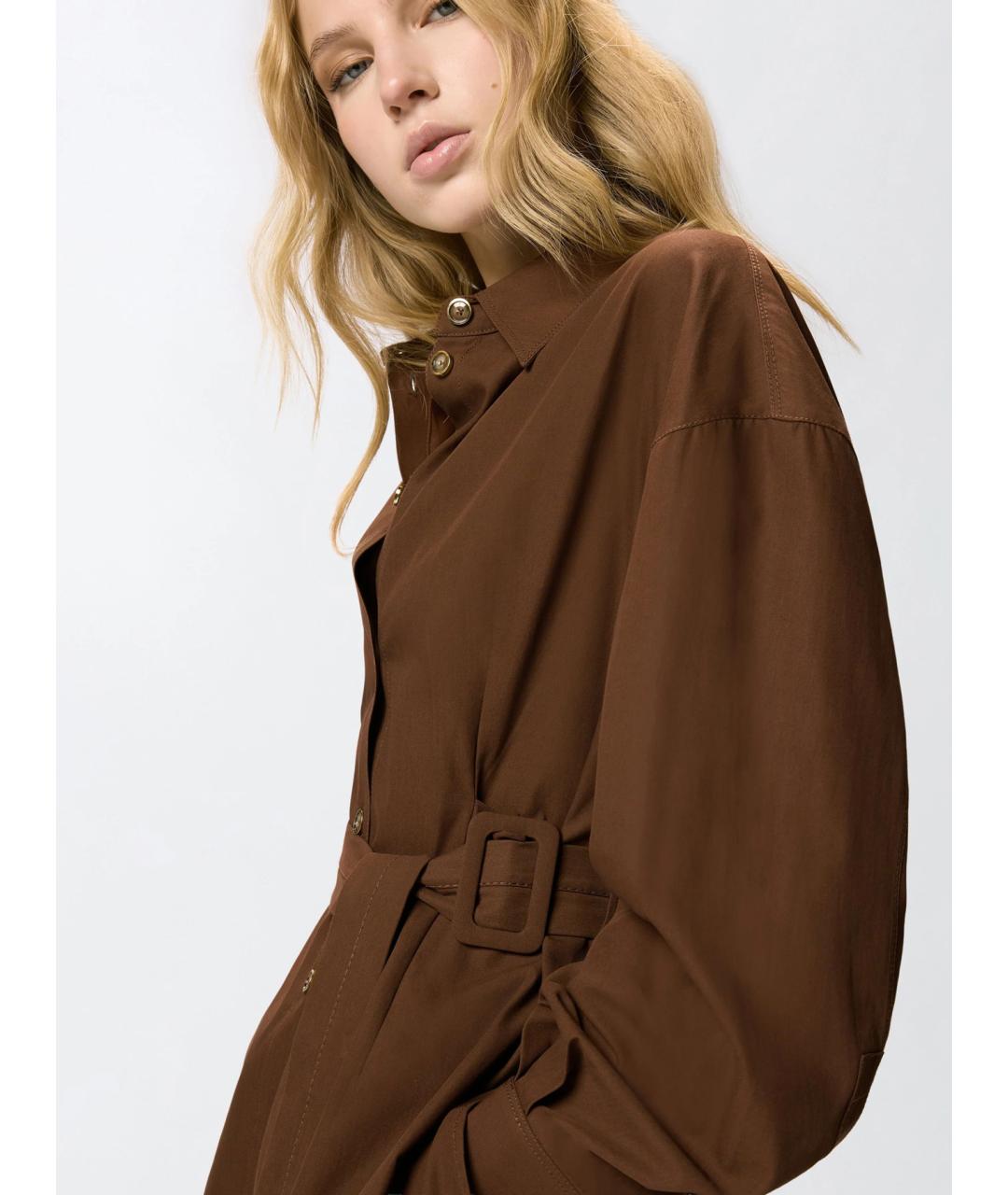 PINKO Коричневый хлопковый жакет/пиджак, фото 5