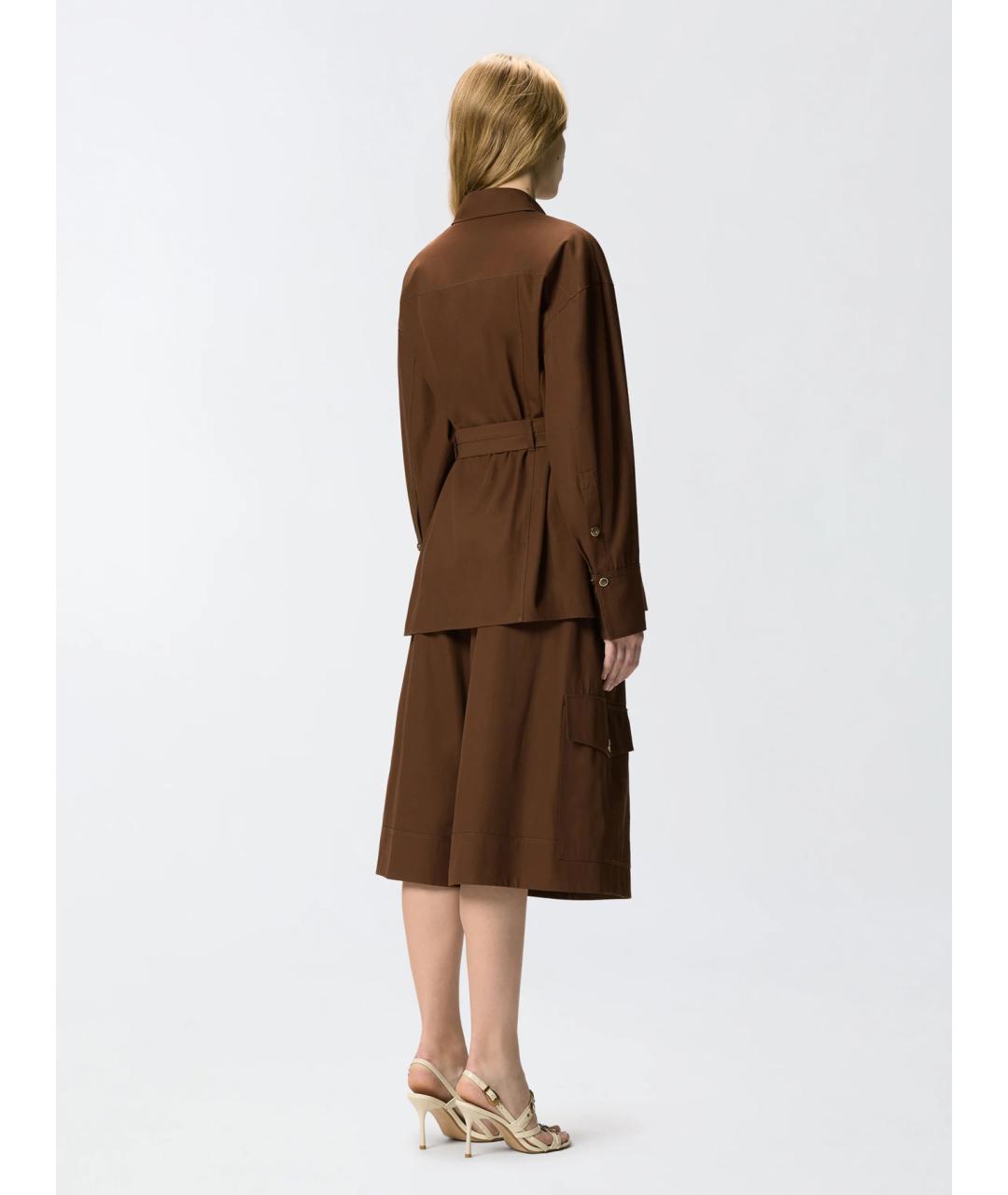 PINKO Коричневый хлопковый жакет/пиджак, фото 4