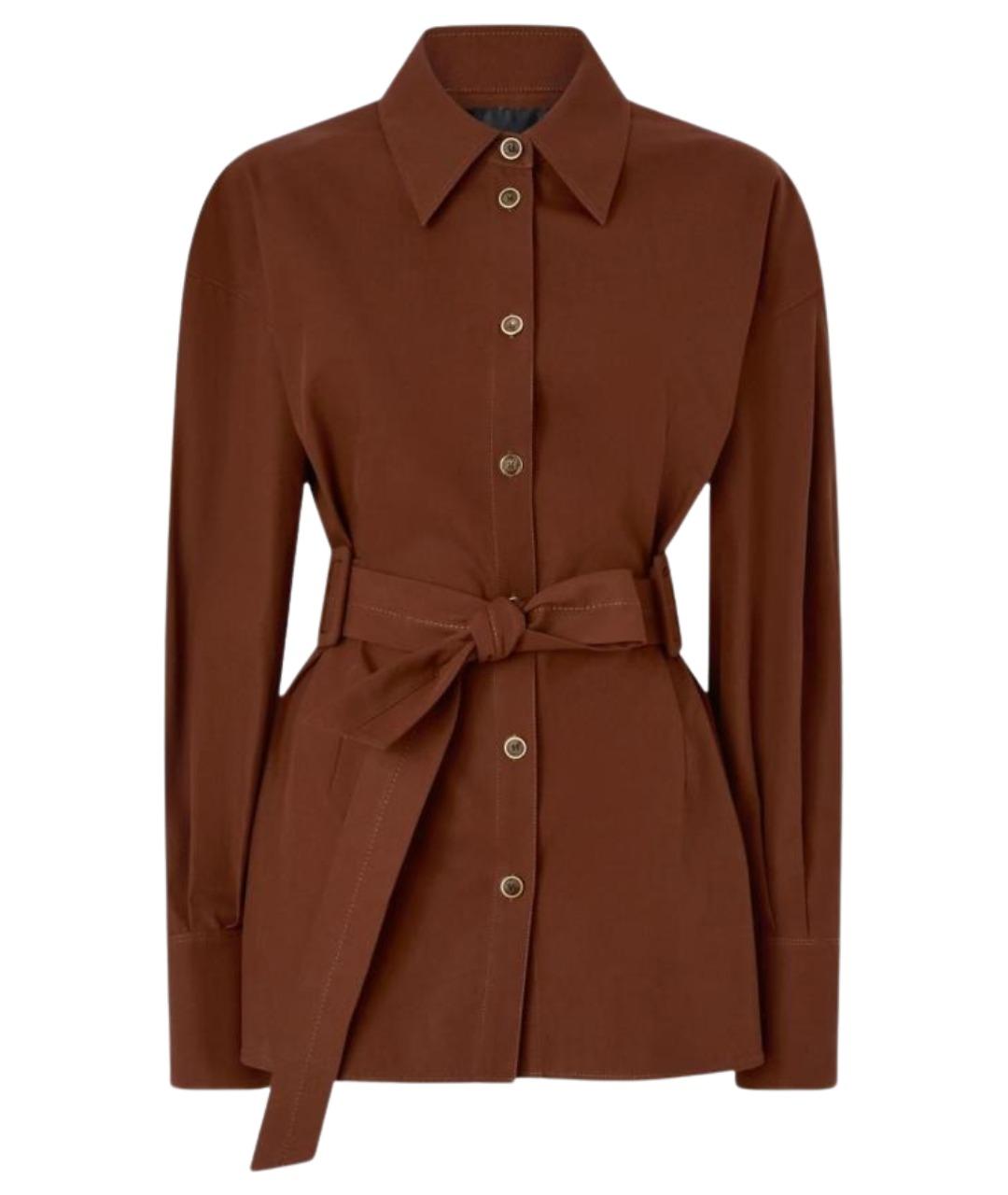 PINKO Коричневый хлопковый жакет/пиджак, фото 1