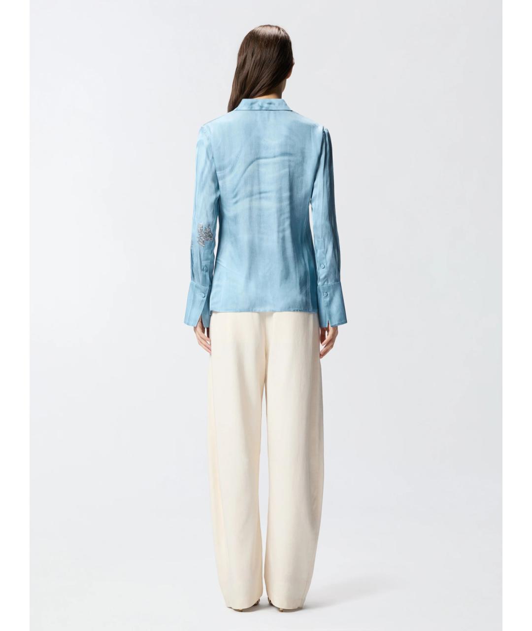 PINKO Синяя полиэстеровая рубашка, фото 4