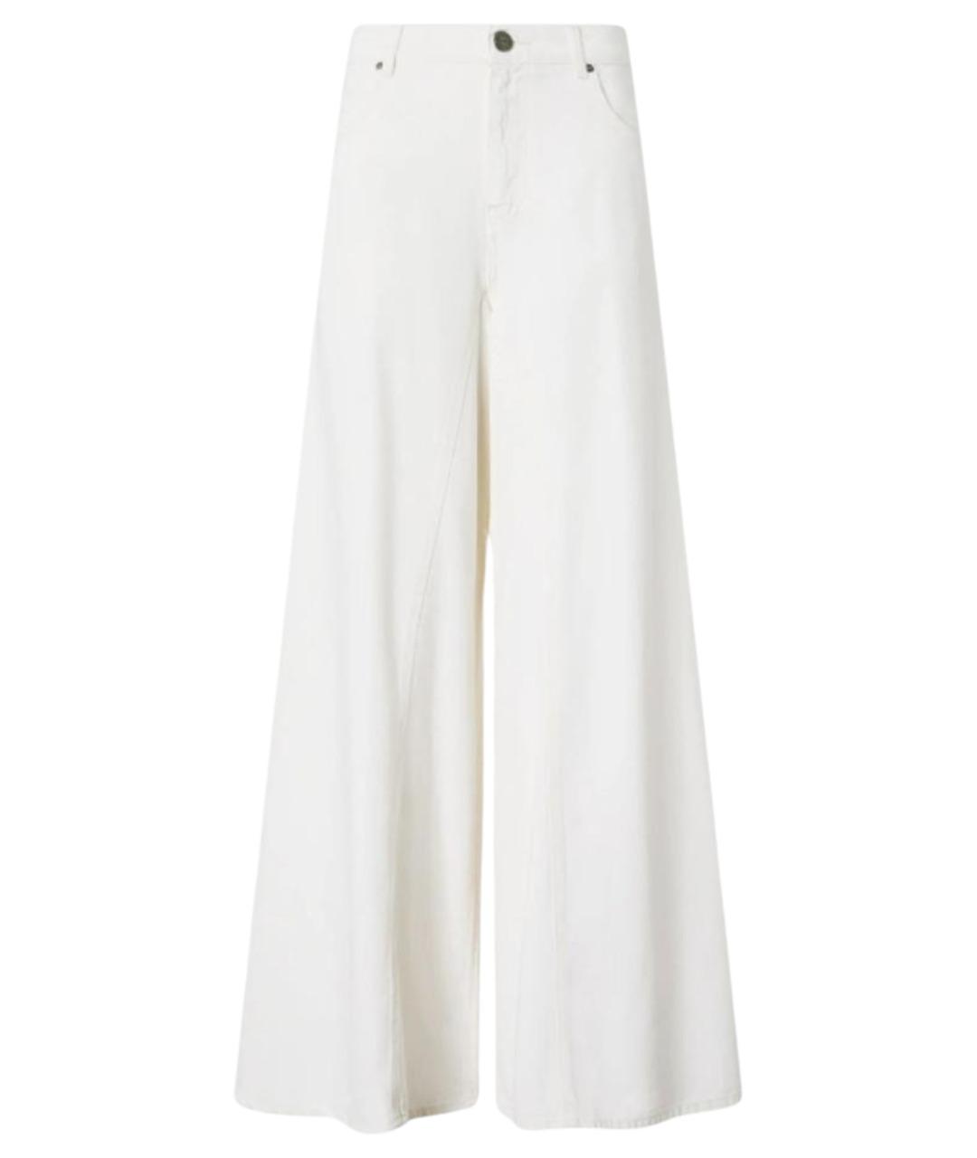 PINKO Белые хлопковые прямые джинсы, фото 1