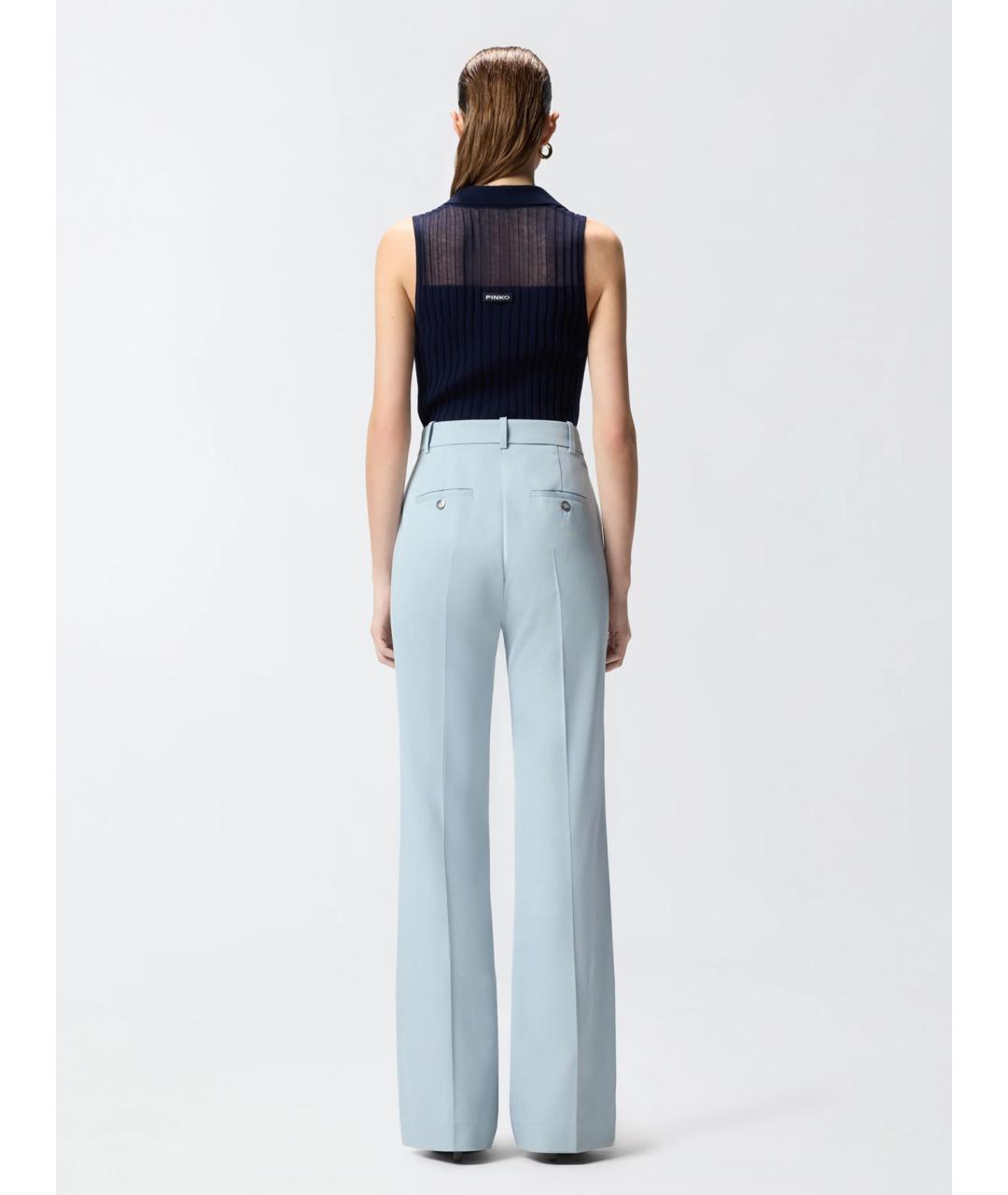 PINKO Синяя вискозная блузы, фото 4