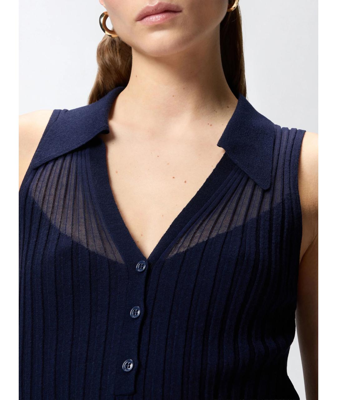 PINKO Синяя вискозная блузы, фото 5