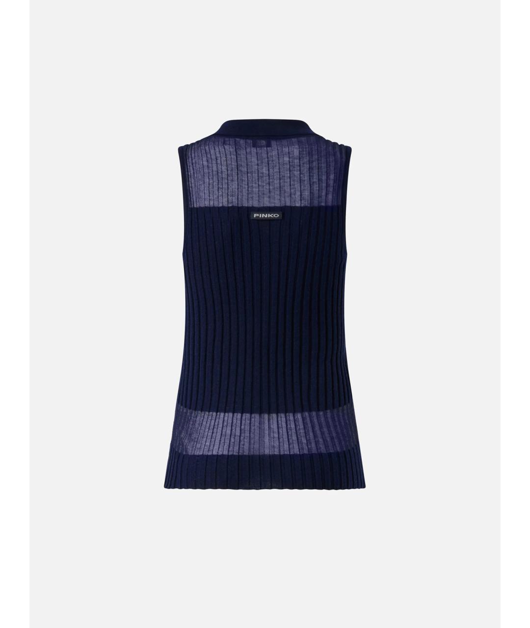 PINKO Синяя вискозная блузы, фото 6