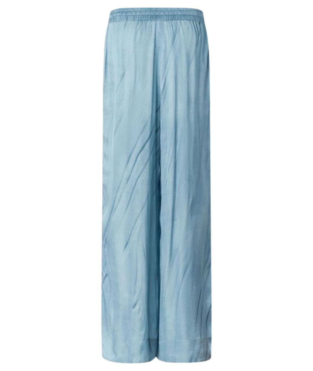 PINKO Синие вискозные брюки широкие, фото 2