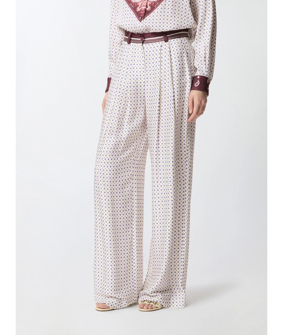 PINKO Мульти хлопковые брюки широкие, фото 3