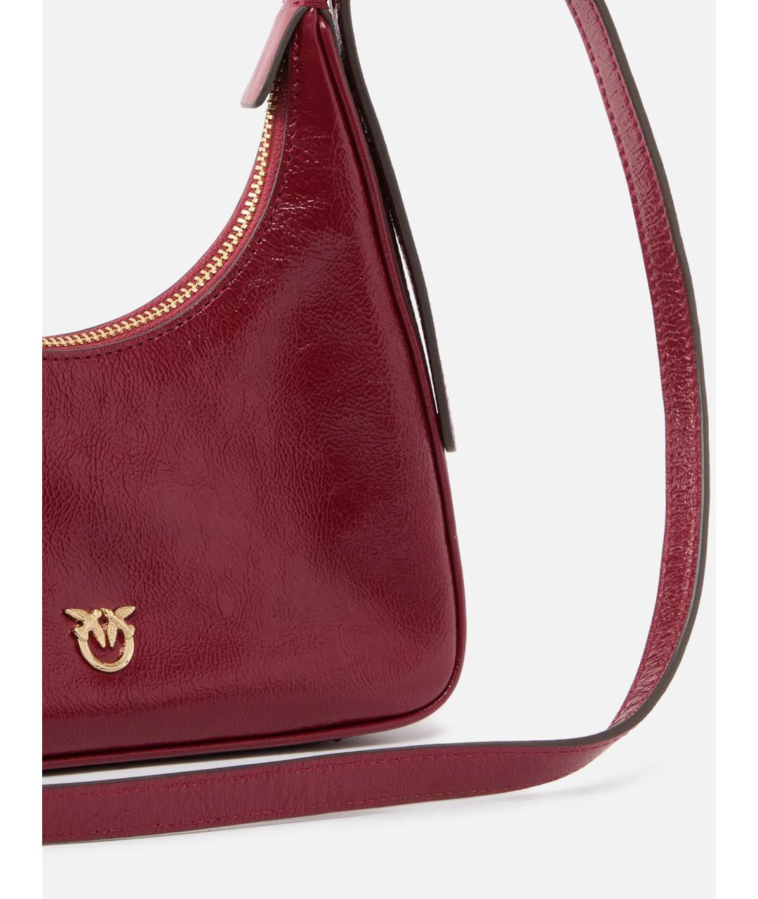 PINKO Красная кожаная сумка через плечо, фото 5