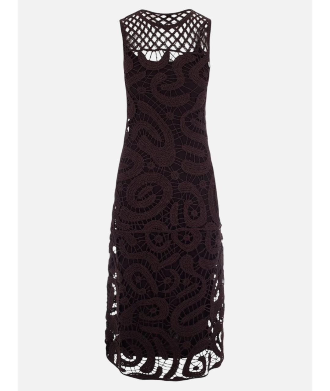 PINKO Коричневое вискозное коктейльное платье, фото 3