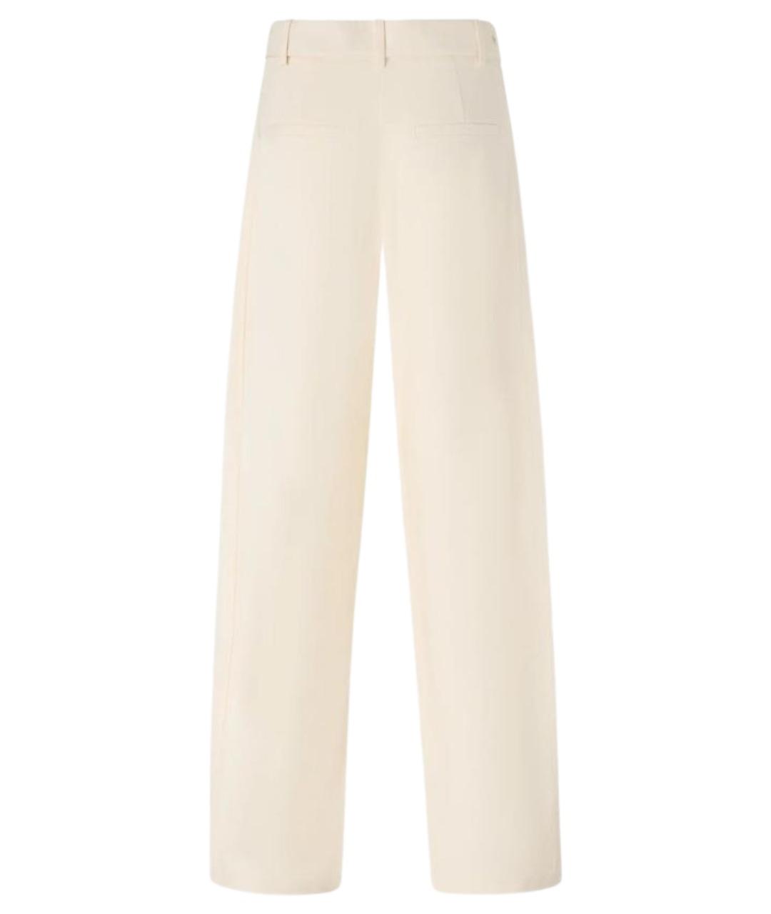 PINKO Бежевые хлопковые прямые брюки, фото 2