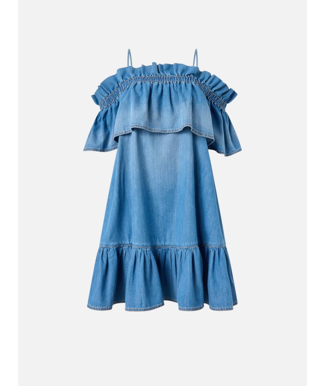 PINKO Синее деним повседневное платье, фото 3