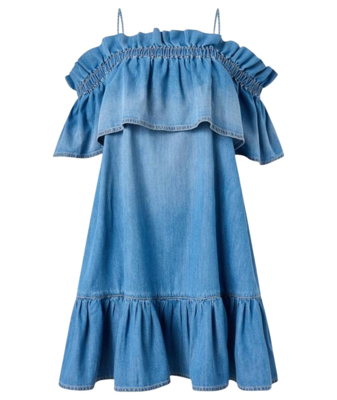 PINKO Синее деним повседневное платье, фото 1