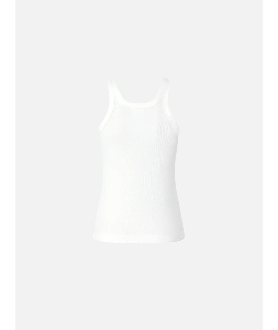 PINKO Белая хлопковая майка, фото 6