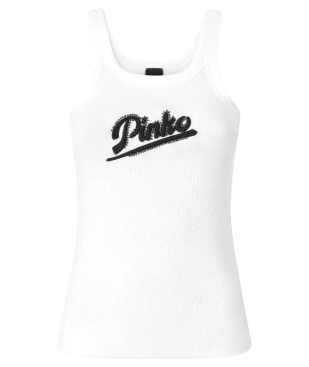 PINKO Белая хлопковая майка, фото 1