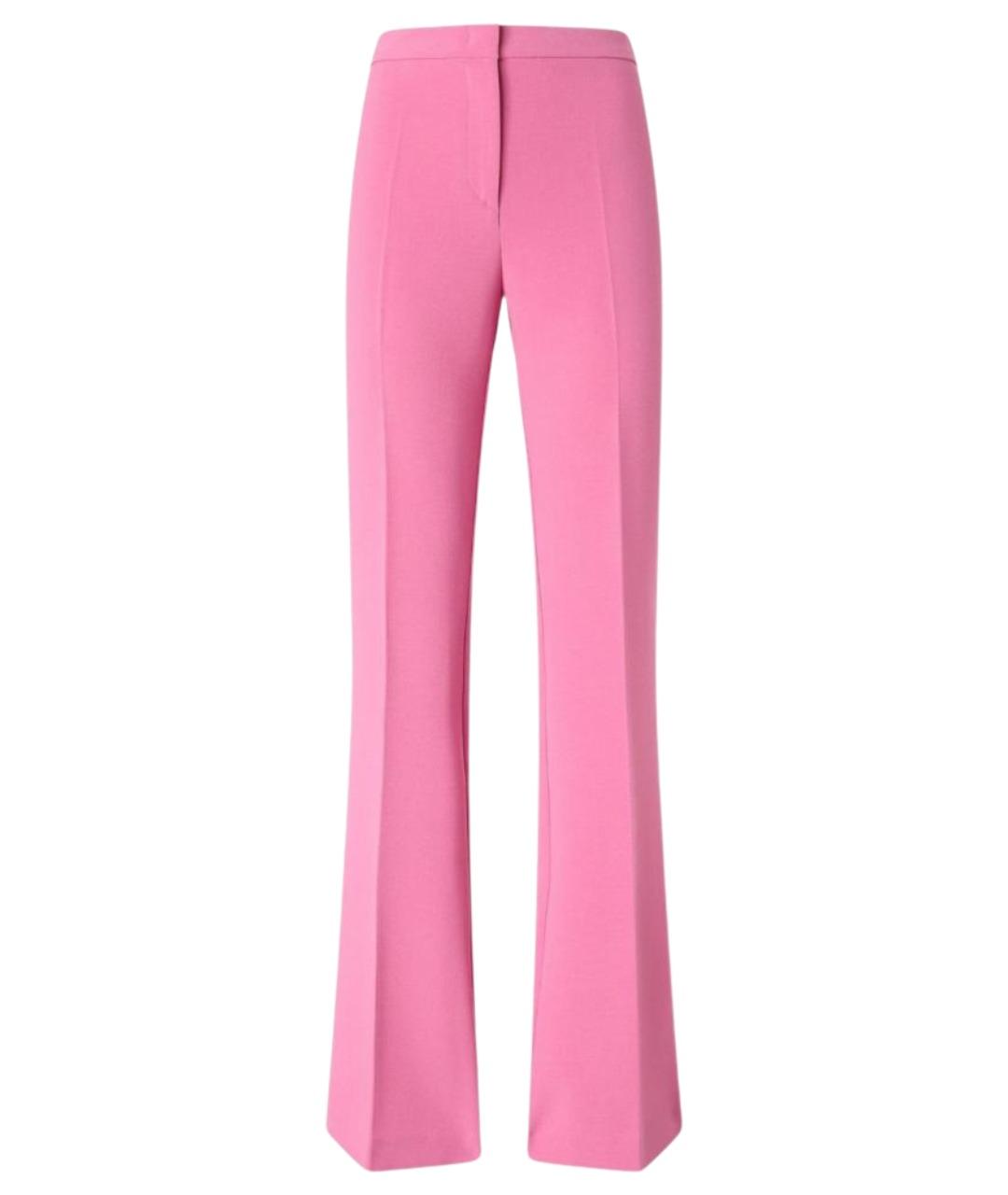 PINKO Розовые хлопковые прямые брюки, фото 1