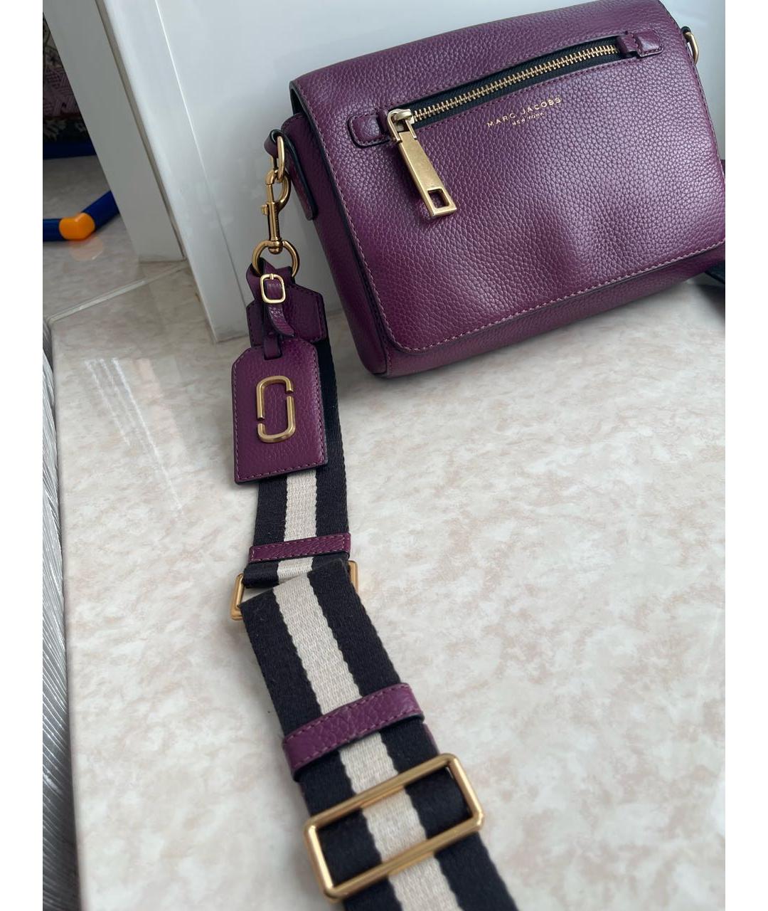MARC JACOBS Фиолетовая кожаная сумка через плечо, фото 4