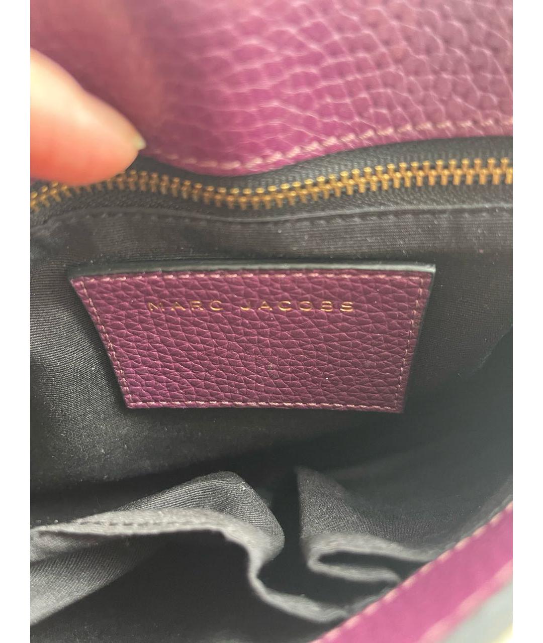 MARC JACOBS Фиолетовая кожаная сумка через плечо, фото 6