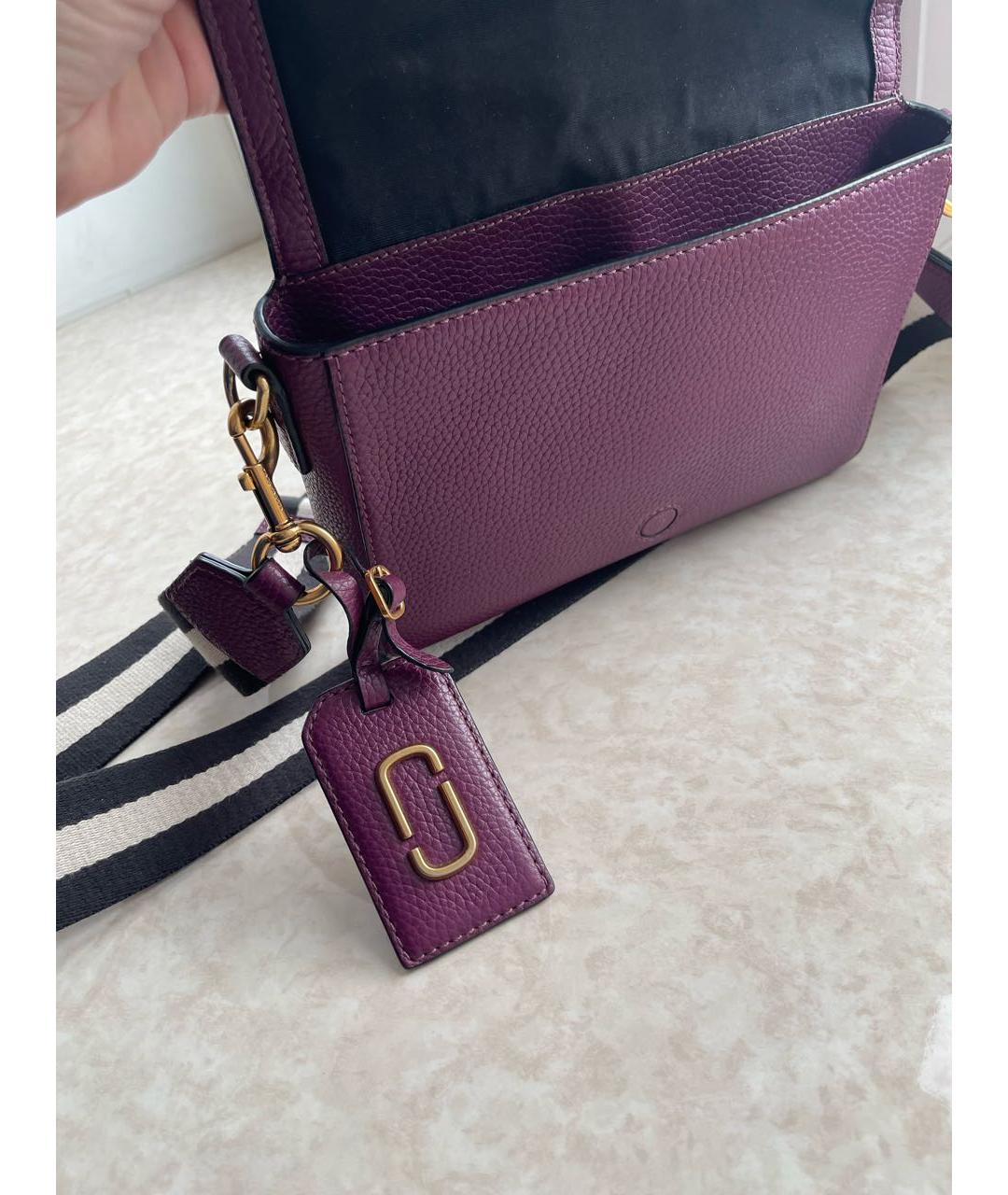 MARC JACOBS Фиолетовая кожаная сумка через плечо, фото 5