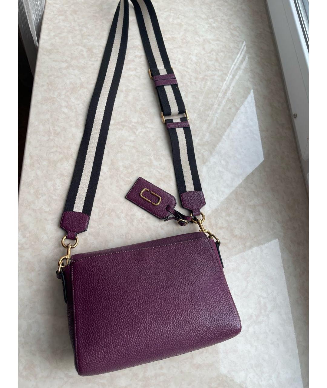 MARC JACOBS Фиолетовая кожаная сумка через плечо, фото 9