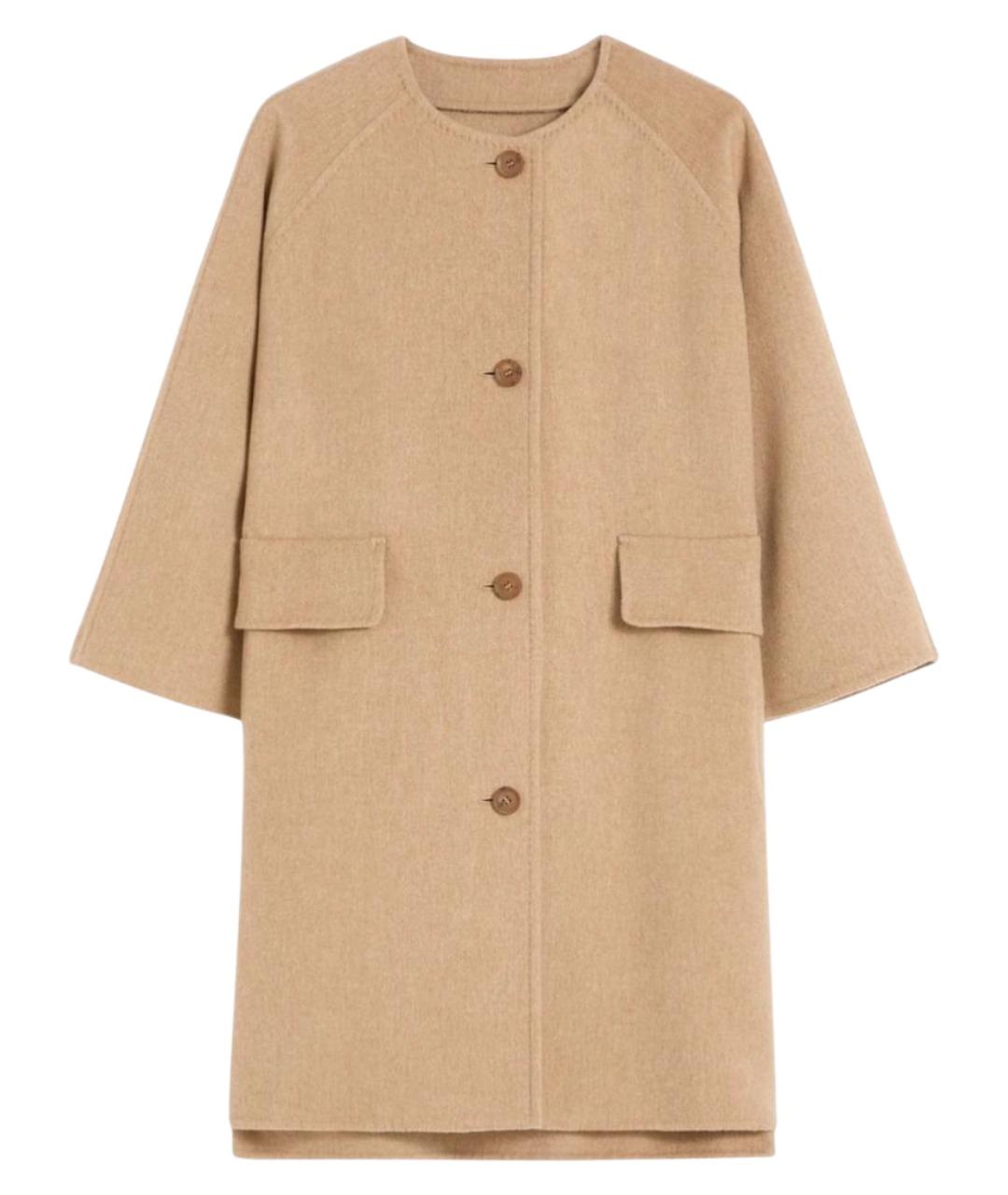 MAX MARA Бежевое шерстяное пальто, фото 1
