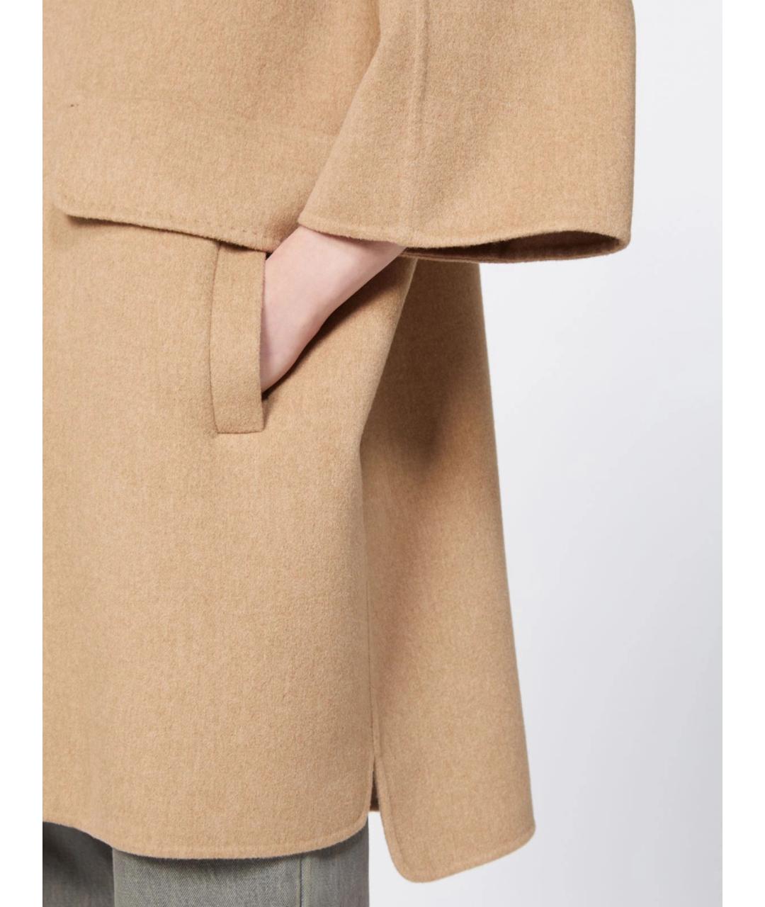 MAX MARA Бежевое шерстяное пальто, фото 5