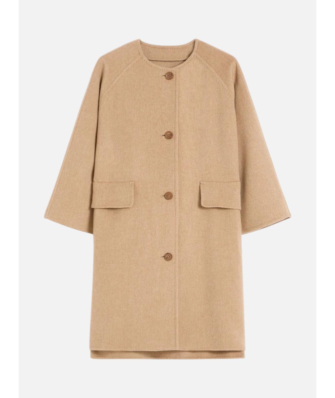 MAX MARA Бежевое шерстяное пальто, фото 6