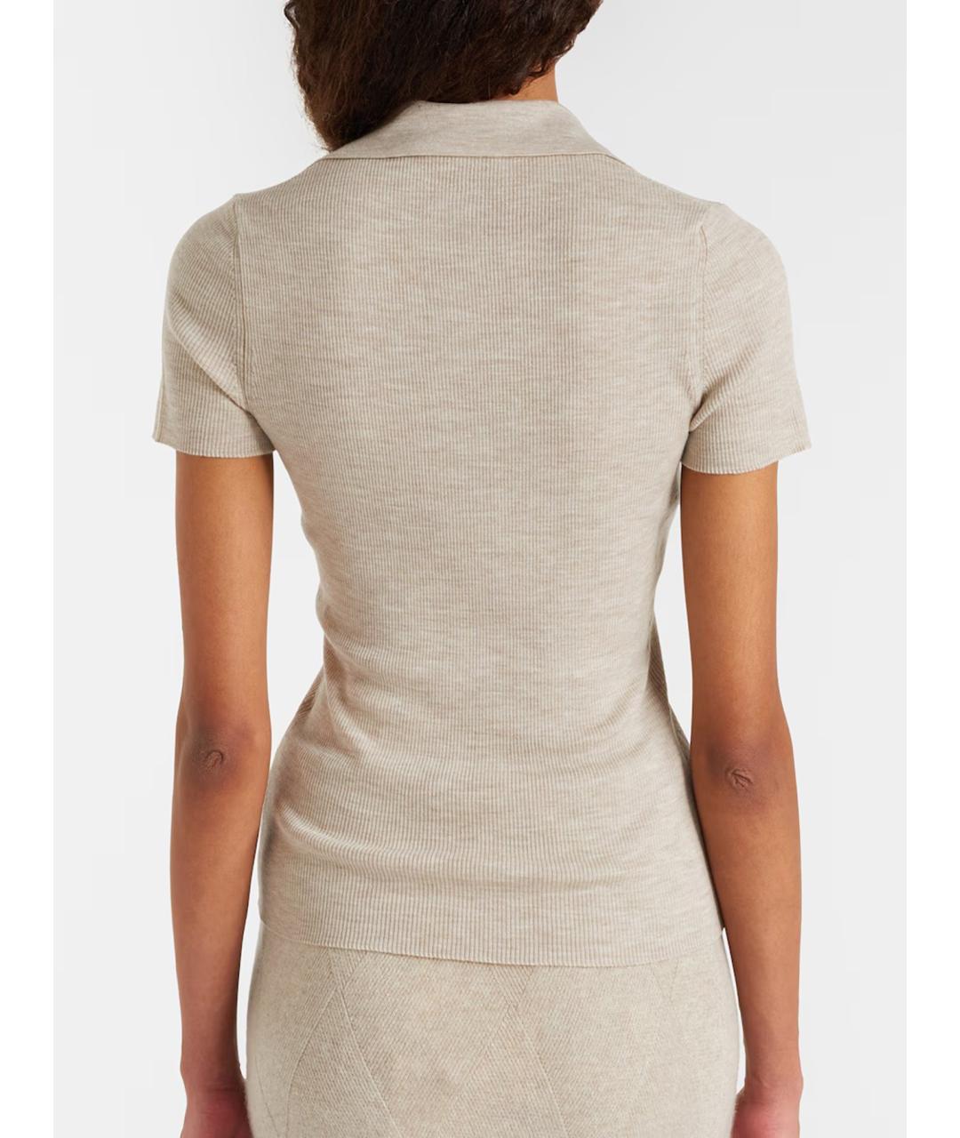 MAX MARA Бежевый шерстяной джемпер / свитер, фото 4