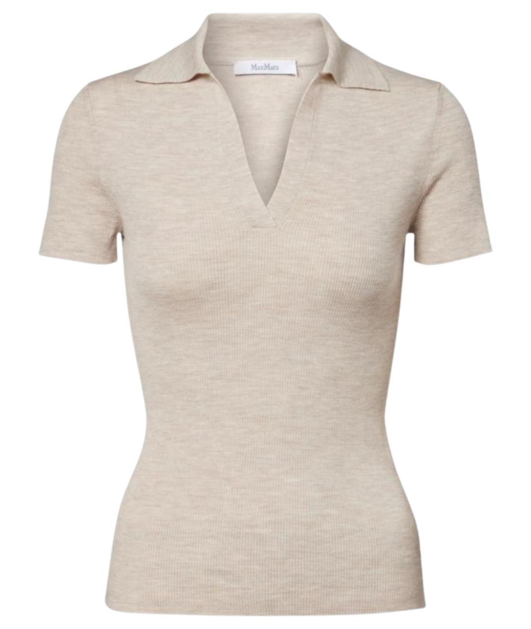 MAX MARA Бежевый шерстяной джемпер / свитер, фото 1