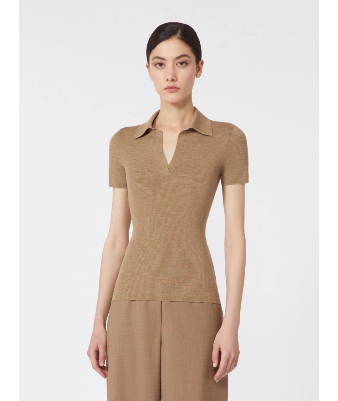 MAX MARA Коричневый шерстяной джемпер / свитер, фото 3