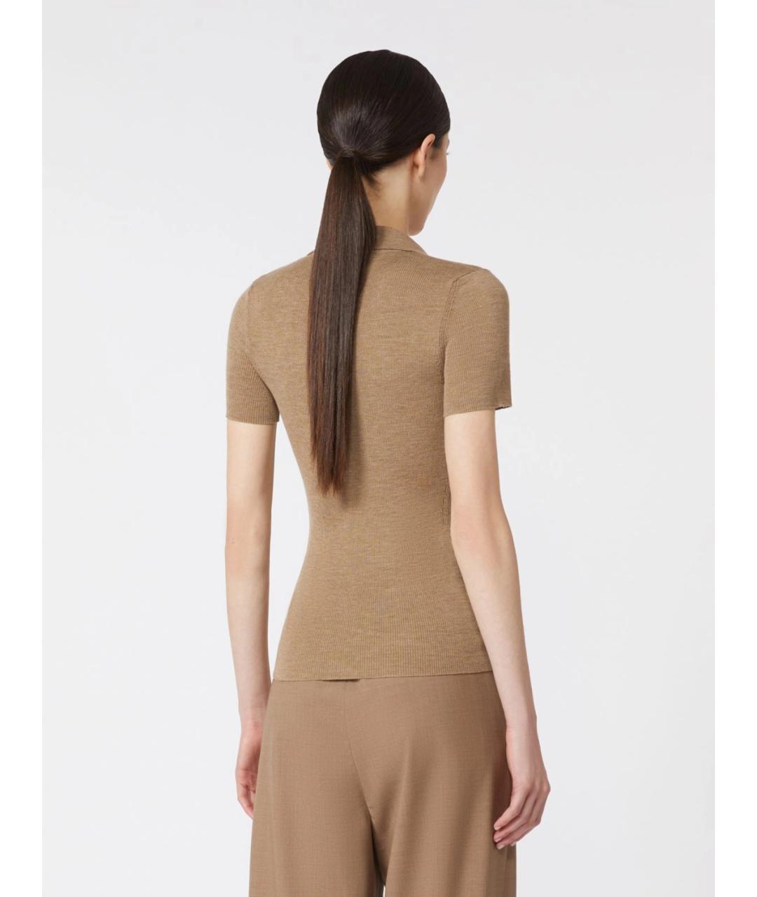 MAX MARA Коричневый шерстяной джемпер / свитер, фото 4