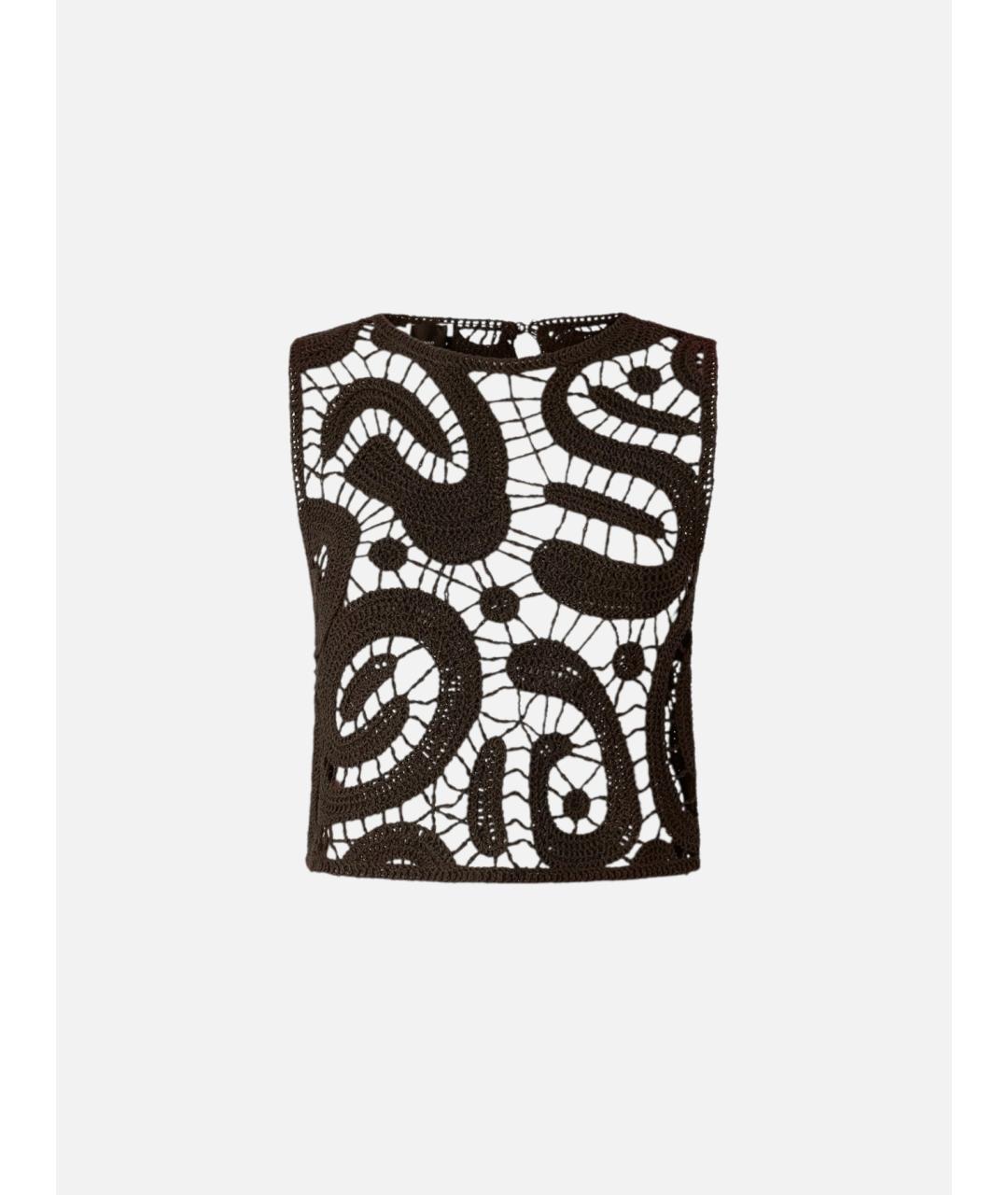 PINKO Коричневая шерстяная блузы, фото 7