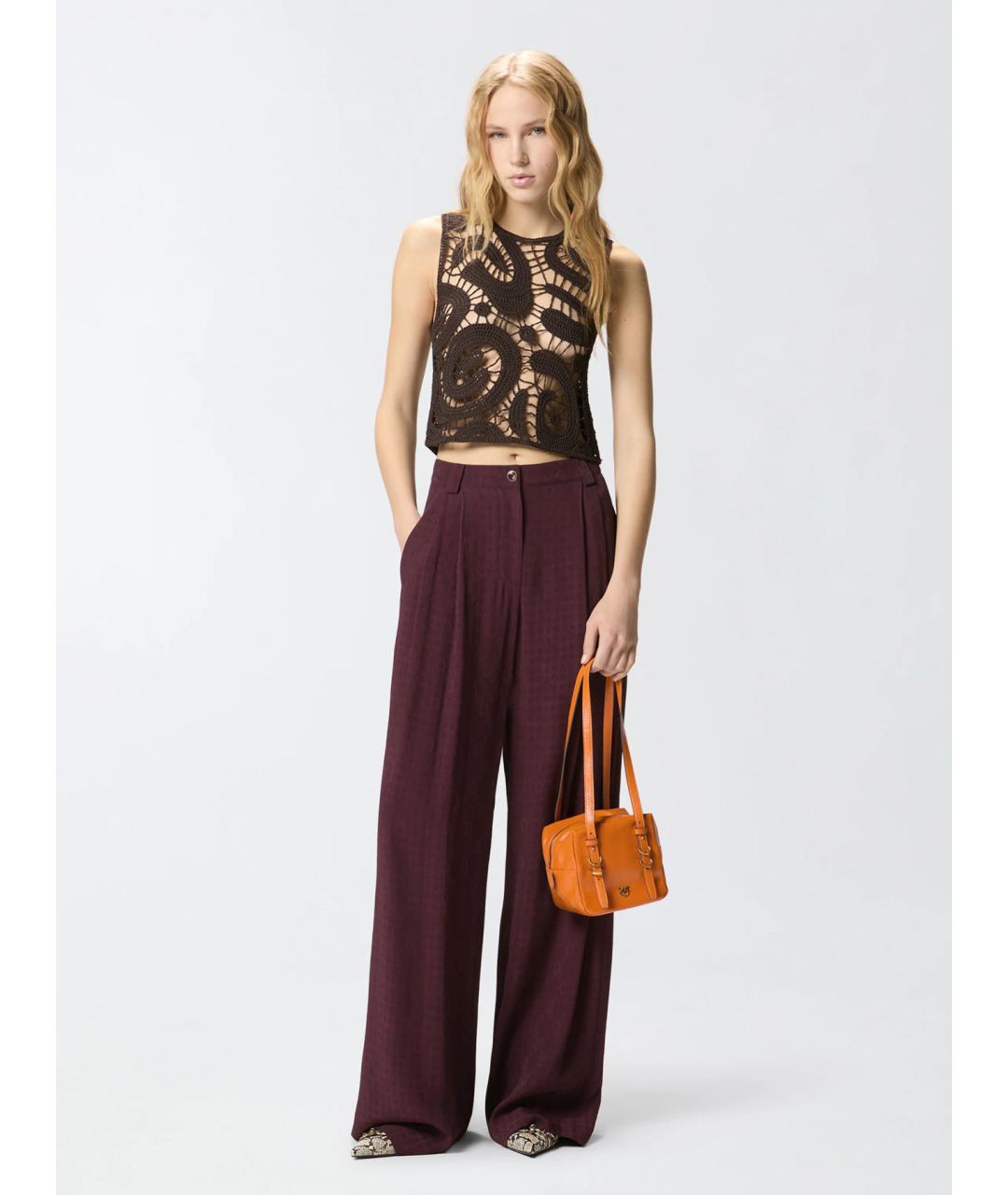 PINKO Коричневая шерстяная блузы, фото 2