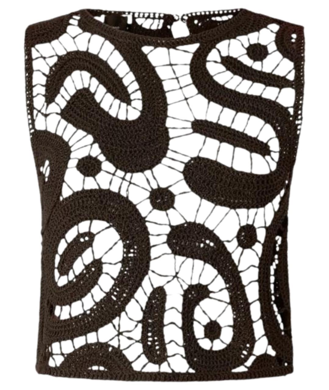 PINKO Коричневая шерстяная блузы, фото 1