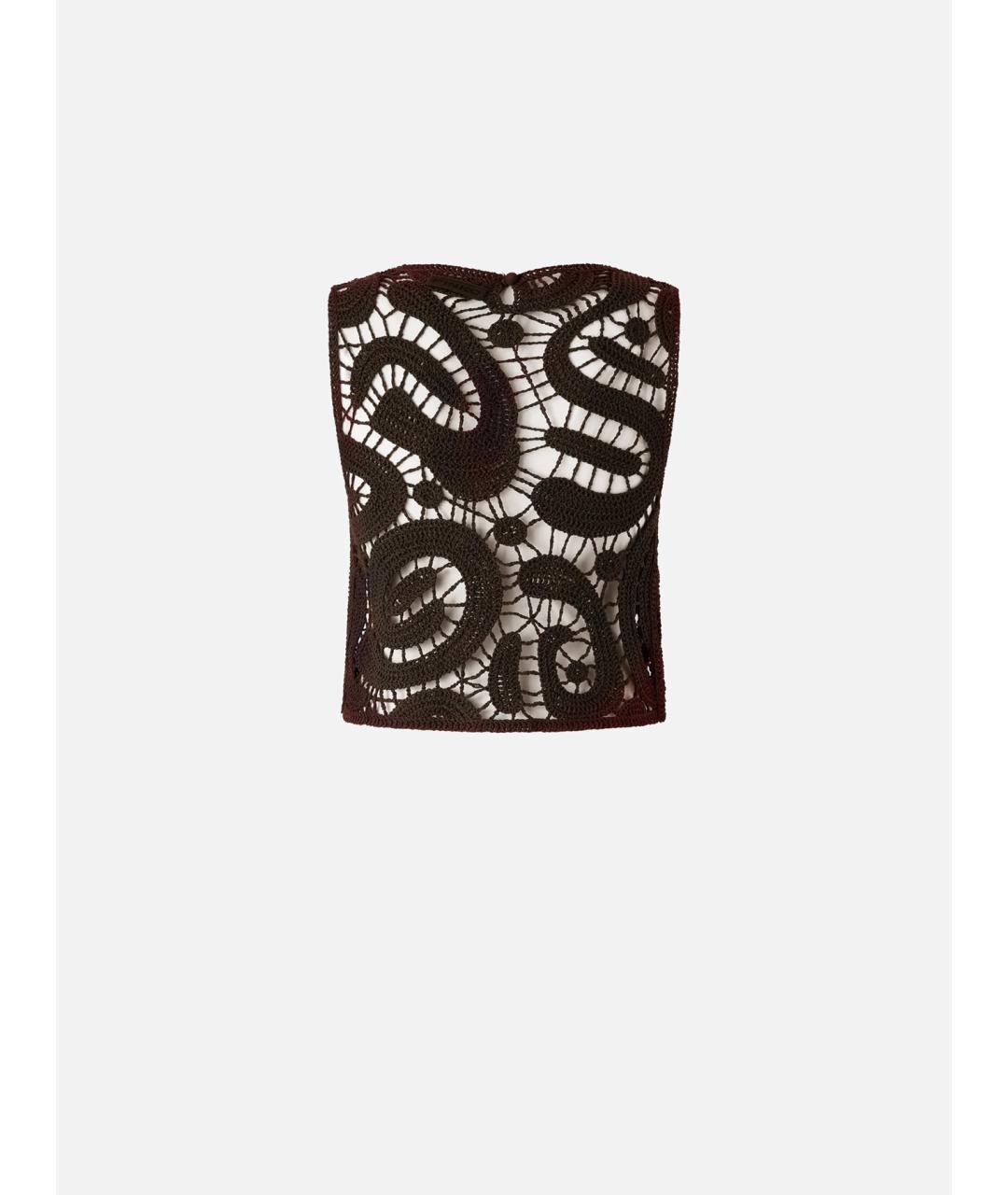 PINKO Коричневая шерстяная блузы, фото 6