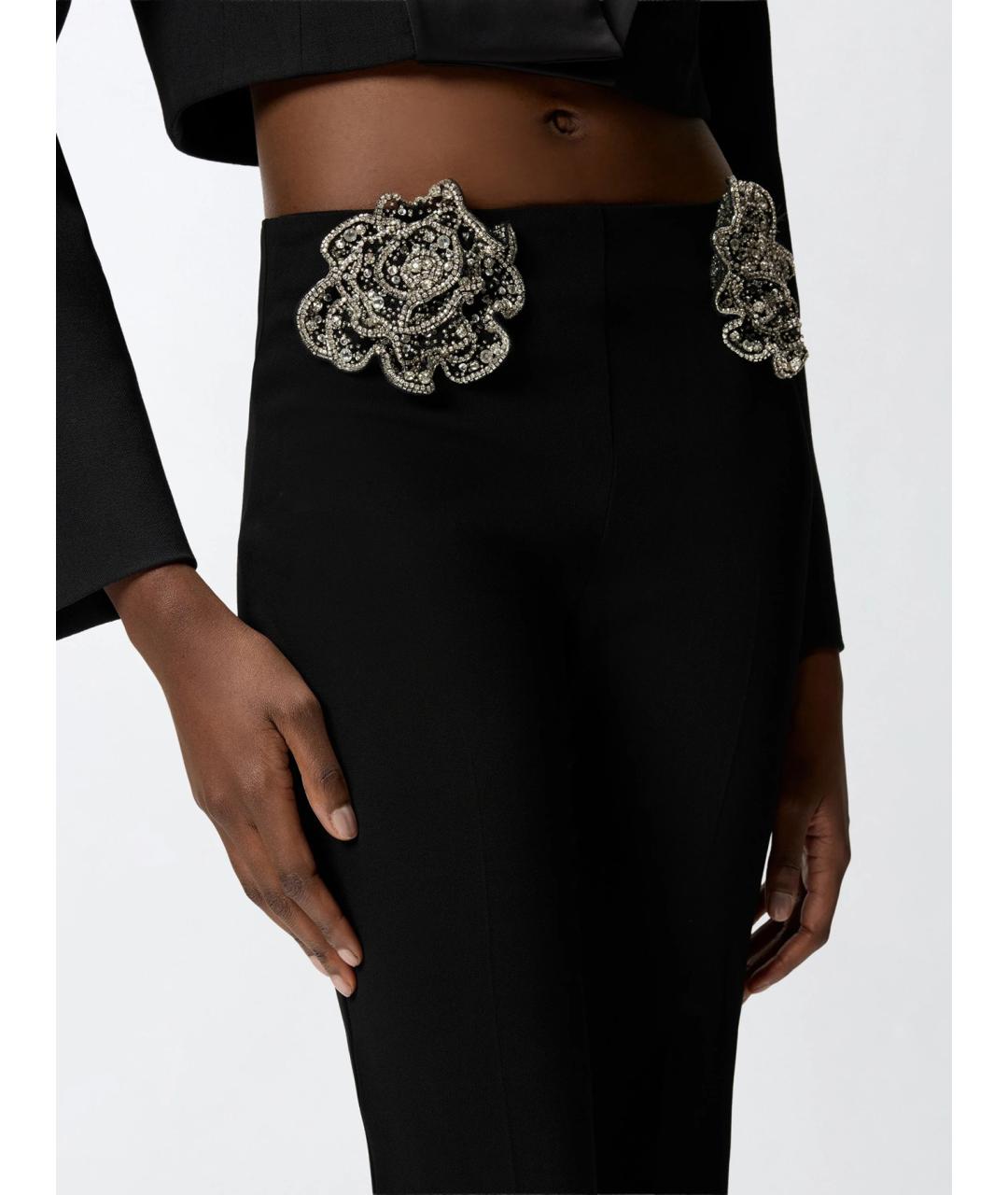 PINKO Черные хлопковые прямые брюки, фото 6