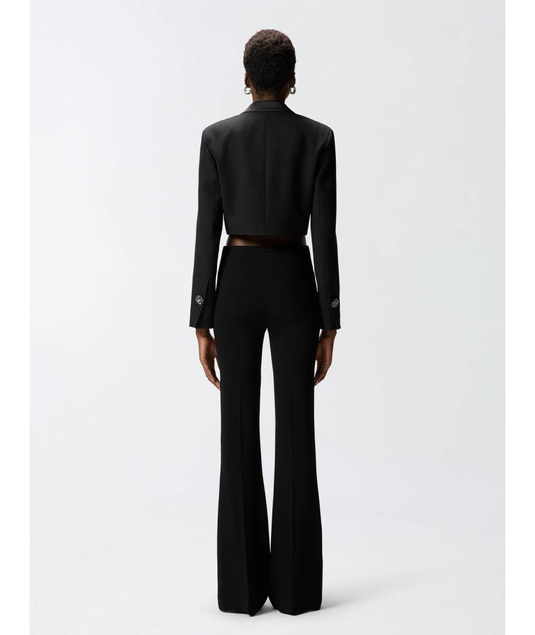 PINKO Черные хлопковые прямые брюки, фото 5