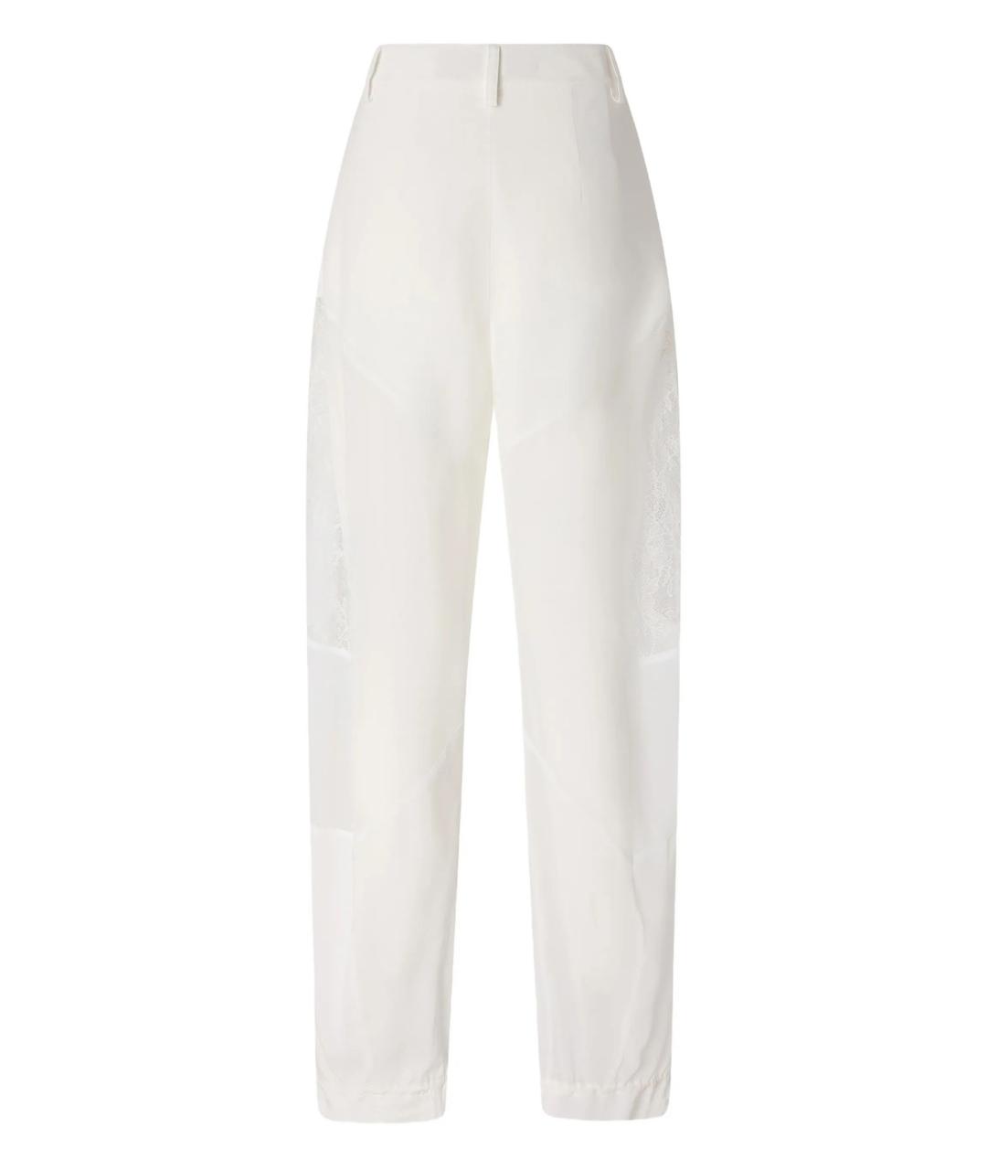 PINKO Белые вискозные прямые брюки, фото 2