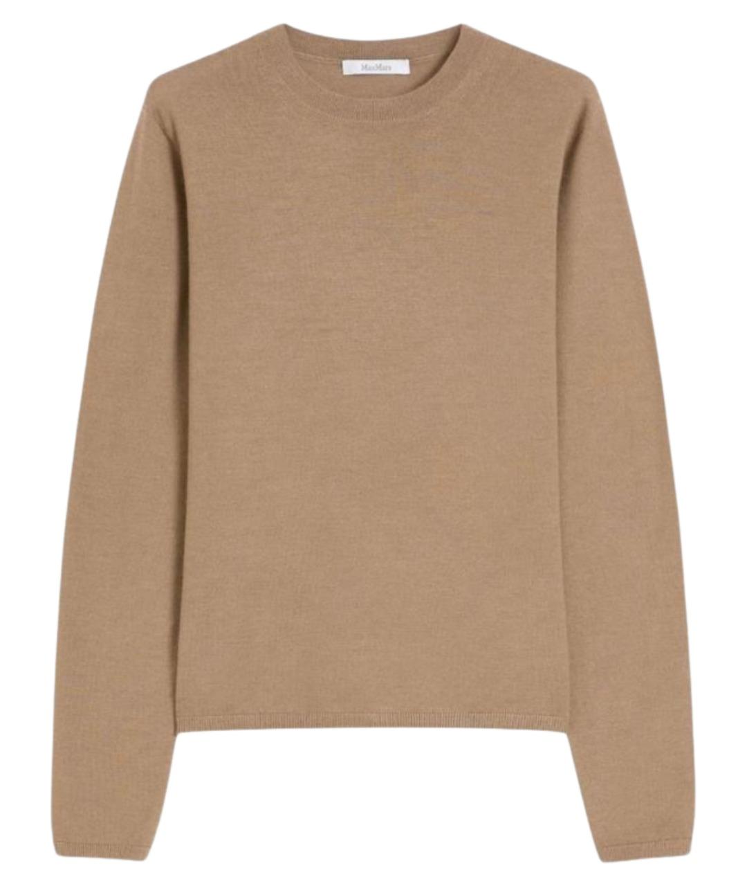 MAX MARA Коричневый кашемировый джемпер / свитер, фото 1