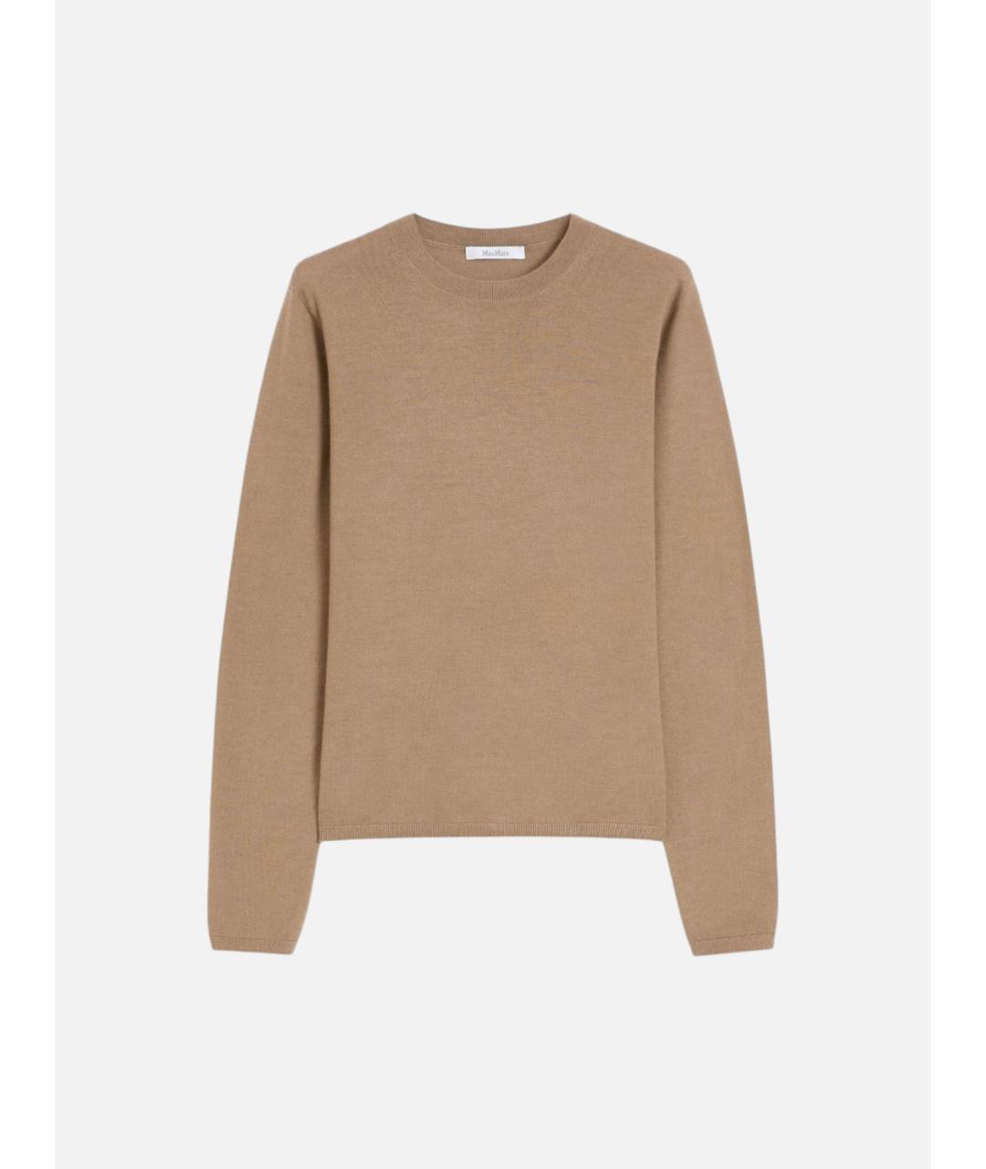 MAX MARA Коричневый кашемировый джемпер / свитер, фото 6
