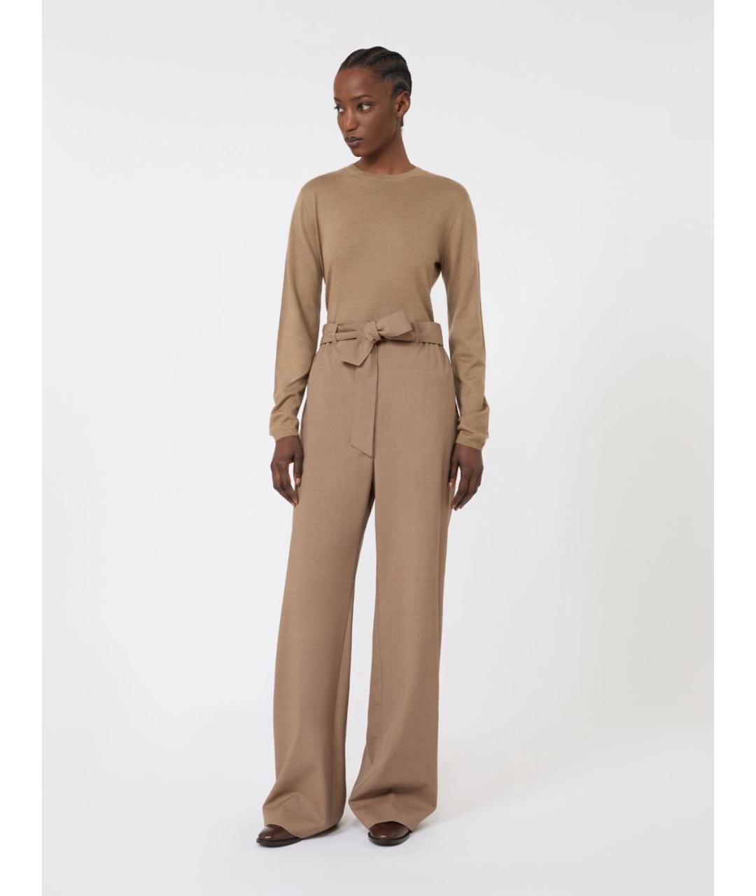 MAX MARA Коричневый кашемировый джемпер / свитер, фото 2