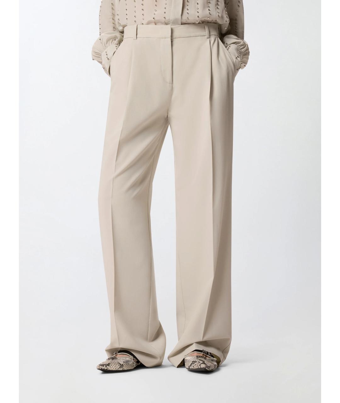 PINKO Серые вискозные брюки широкие, фото 4