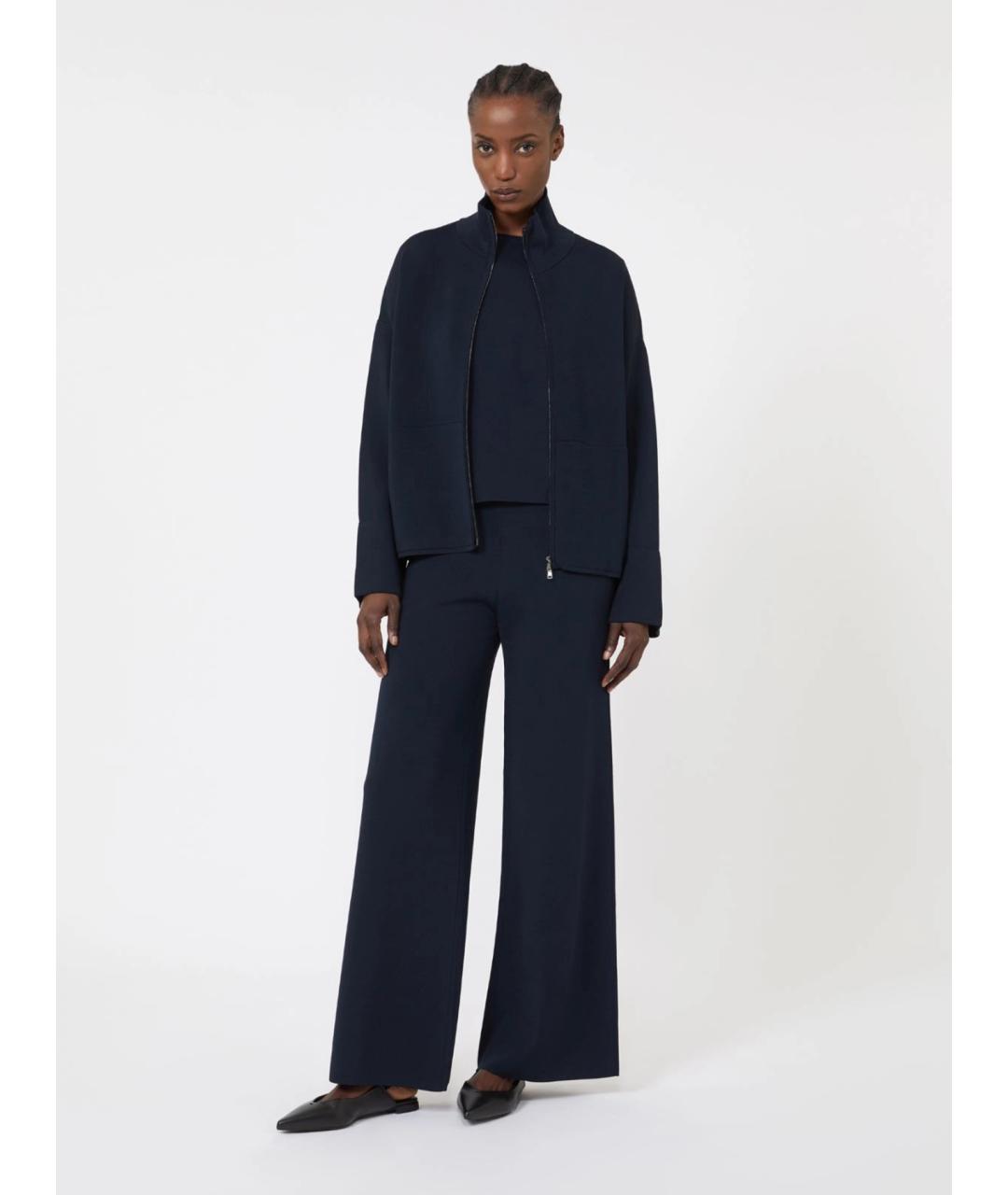 MAX MARA Темно-синий вискозный джемпер / свитер, фото 2