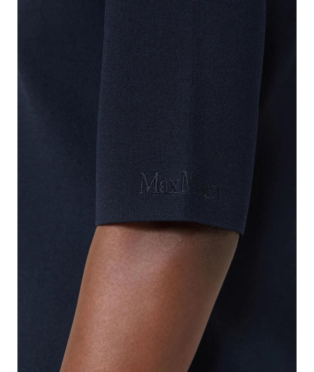 MAX MARA Темно-синий вискозный джемпер / свитер, фото 5