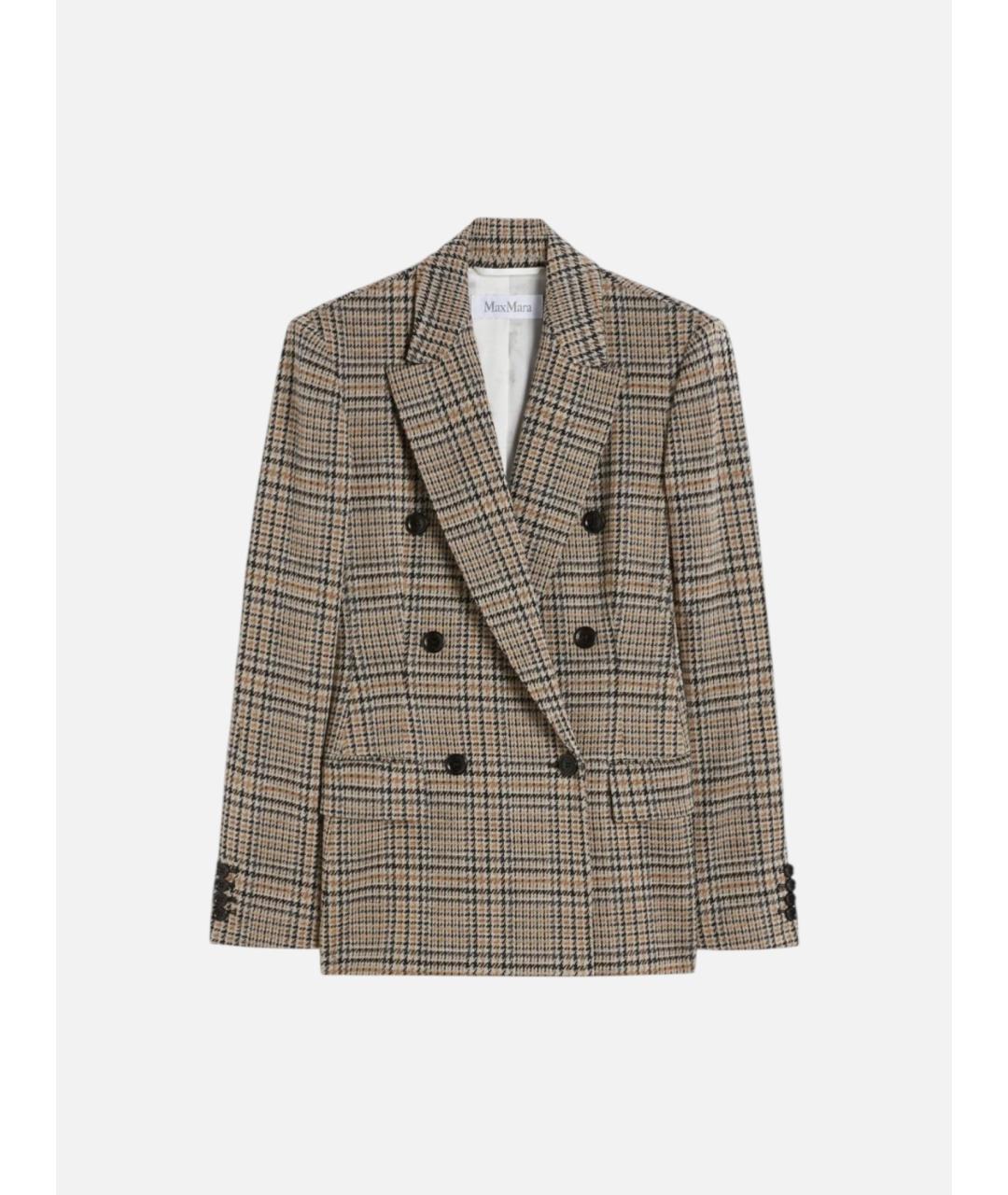 MAX MARA Мульти шерстяной жакет/пиджак, фото 6