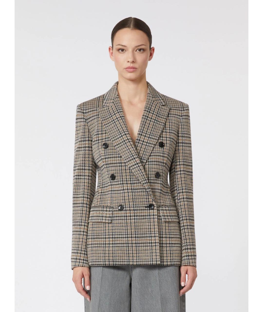 MAX MARA Мульти шерстяной жакет/пиджак, фото 3