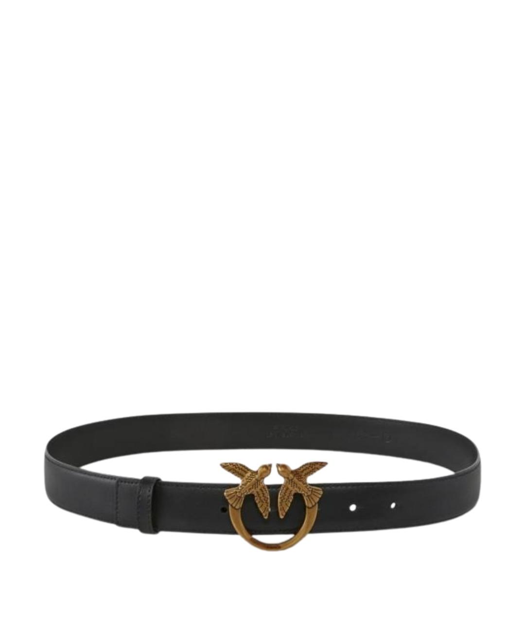 PINKO Черный кожаный ремень, фото 1
