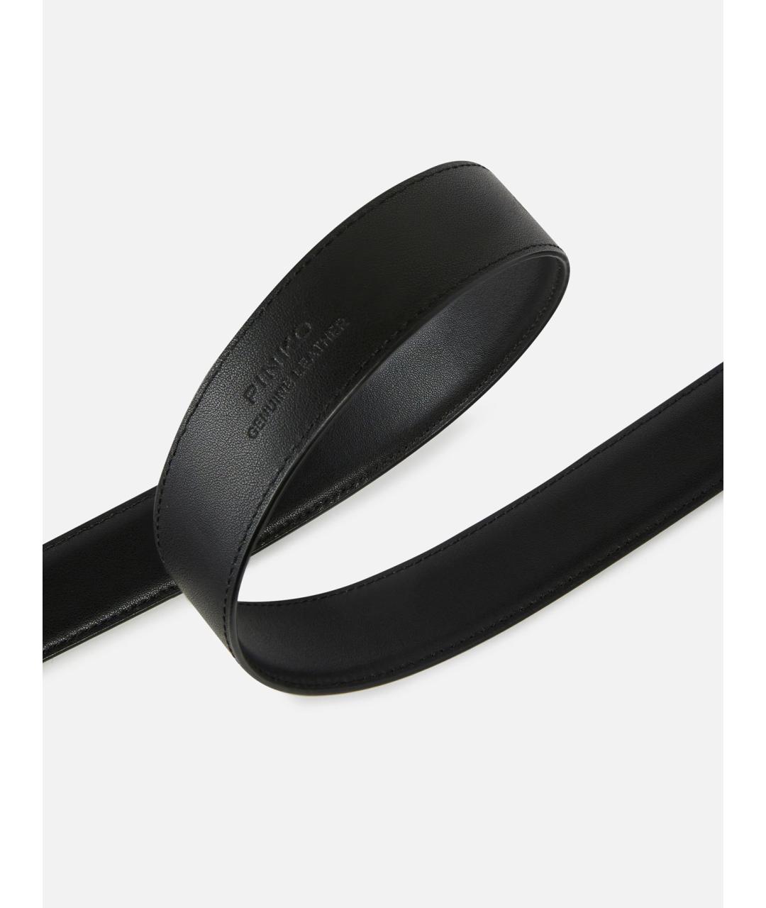 PINKO Черный кожаный ремень, фото 4