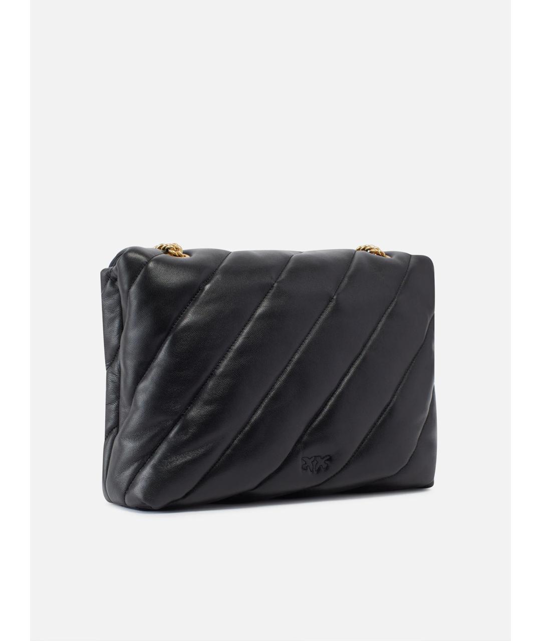 PINKO Черная кожаная сумка через плечо, фото 3