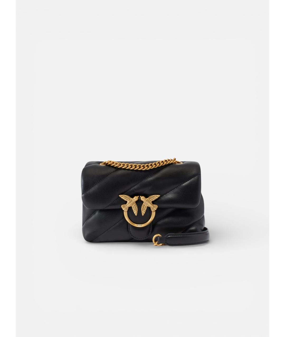 PINKO Черная хлопковая сумка через плечо, фото 5