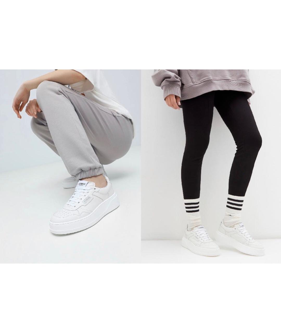 ICEBERG Бежевые кожаные кеды, фото 7